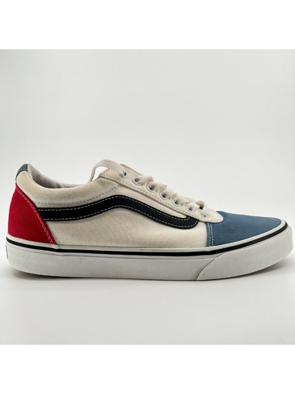 Vans Old Skool Mens Size 8 Blue White Athletic Walking Skateboard Shoes Sneakers